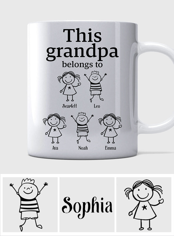Dieser Opa gehört zu - Personalisierte Opa-Tasse