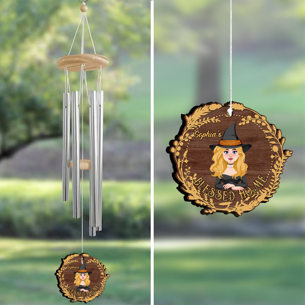 Gesegnetes Zuhause – Personalisiertes Hexen-Windspiel