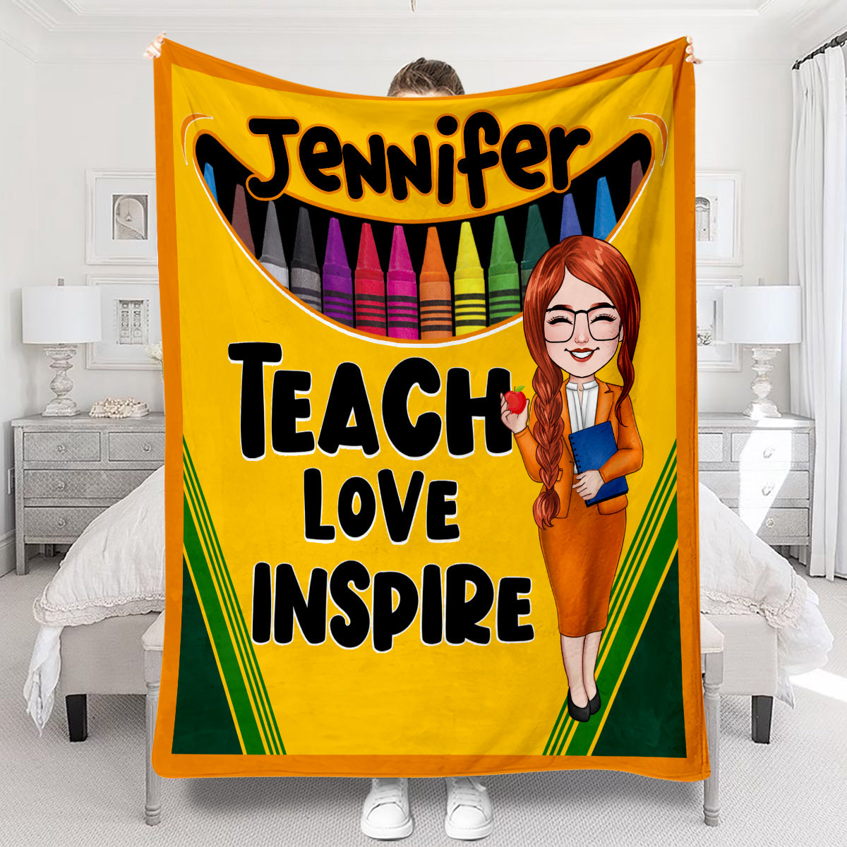 Teach Love Inspire - Personalized Teacher Blanket