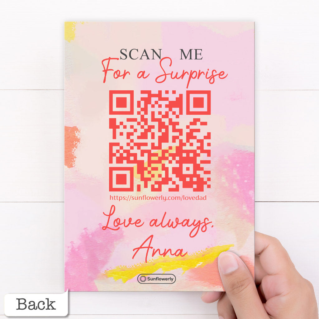 Ich liebe dich, deine Tochter – personalisierte QR-Grußkarte