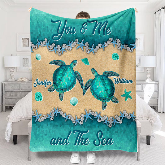 Salty Lil' Beach – Personalisierte Schildkrötendecke