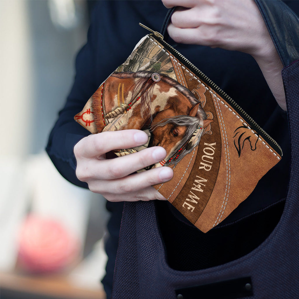 Pferdeliebhaber-Etui – Personalisierte Pferde-Tasche