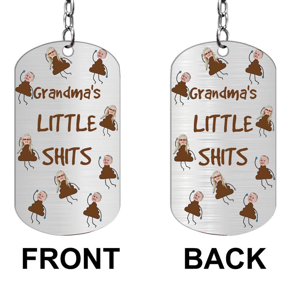 Dad's Little Cuties - Gift for dad, grandpa, mom, uncle, aunt, grandma - Personalized Stainless Steel Keychain