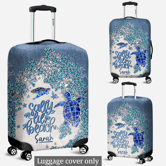 Turtle Bling - Personalized Turtle Luggage Cover