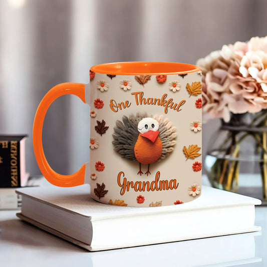 Eine dankbare Oma – Geschenk für Oma, Mama – Personalisierte Tasse mit Akzent