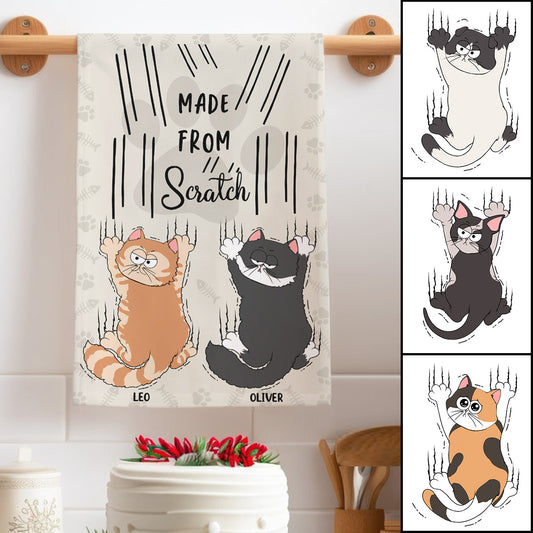 Handgemachtes, personalisiertes Katzenhandtuch