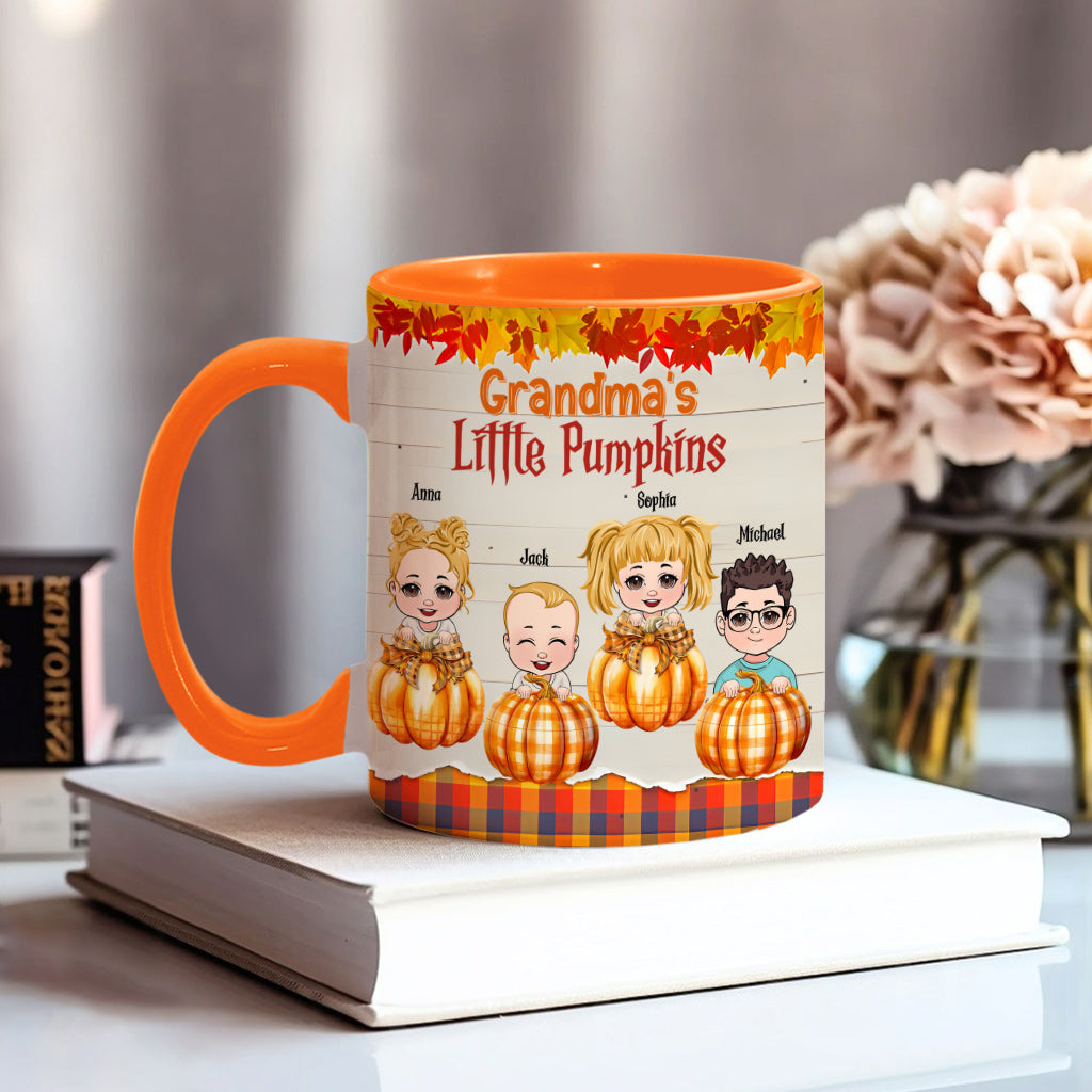 Grandma’s Little Pumpkins - Personalized Grandma Accent Mug