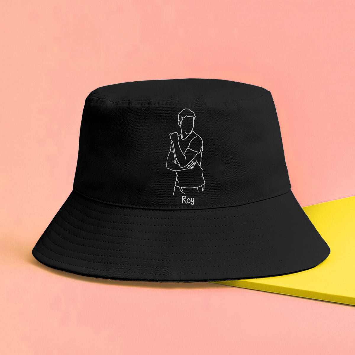 Custom Photo - Personalized Son Embroidered Bucket Hat