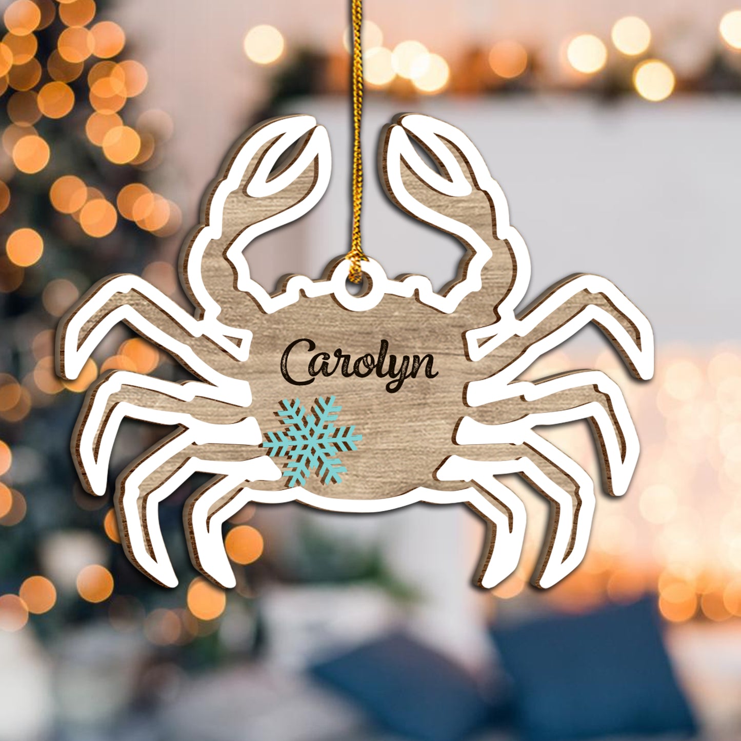 Love The Sea - Personalized Sea Lover 2 Layered Piece Ornament