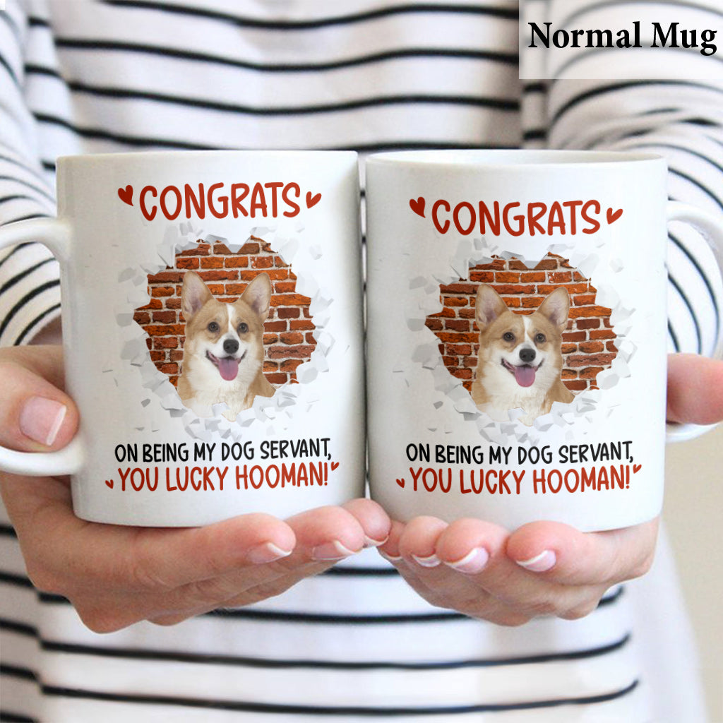 Lucky Hooman - Personalized Dog Mug