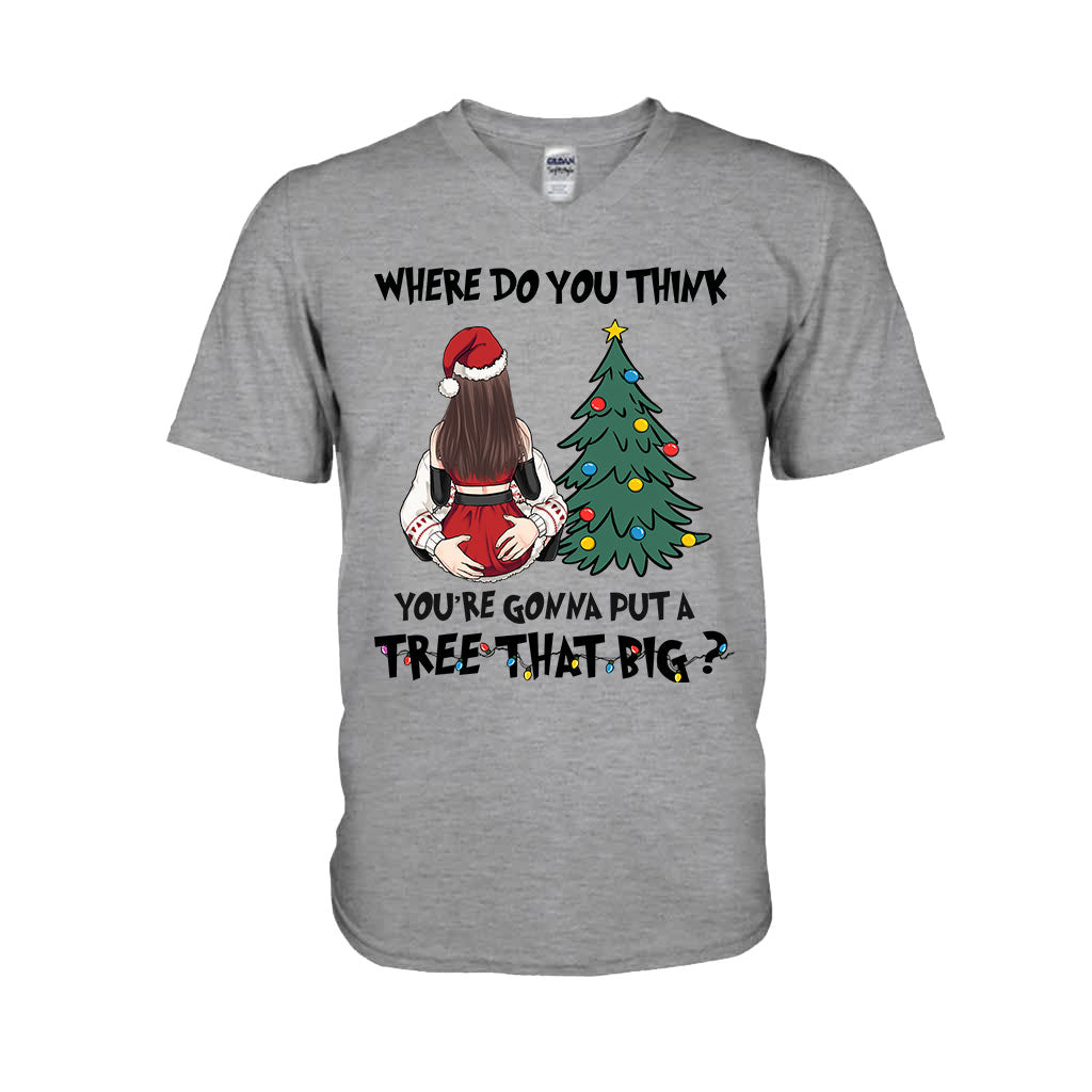 Bück dich, ich zeig dir, wo du den großen Baum hinstellen kannst – personalisiertes Partner-T-Shirt und Hoodie