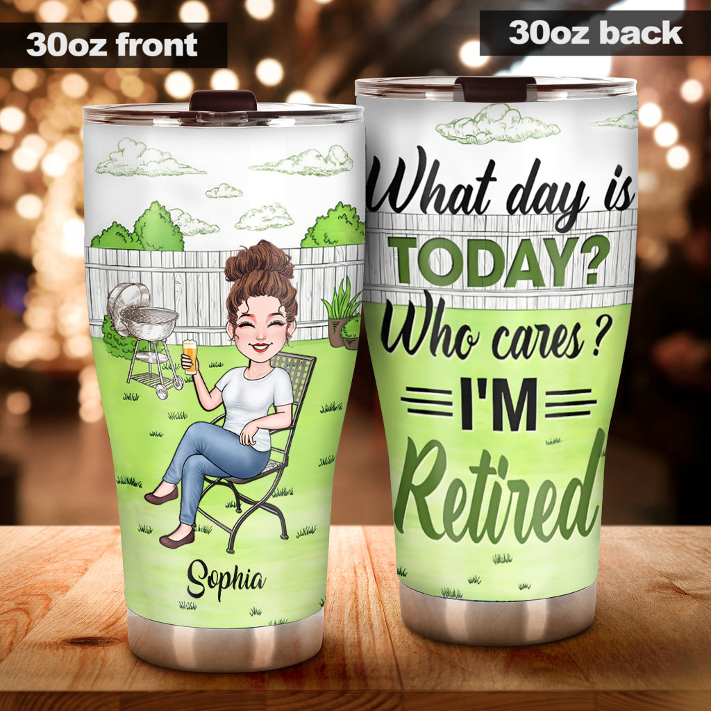 Welcher Tag ist heute? Wen interessiert's? - Personalisierter, ausrangierter Trinkbecher