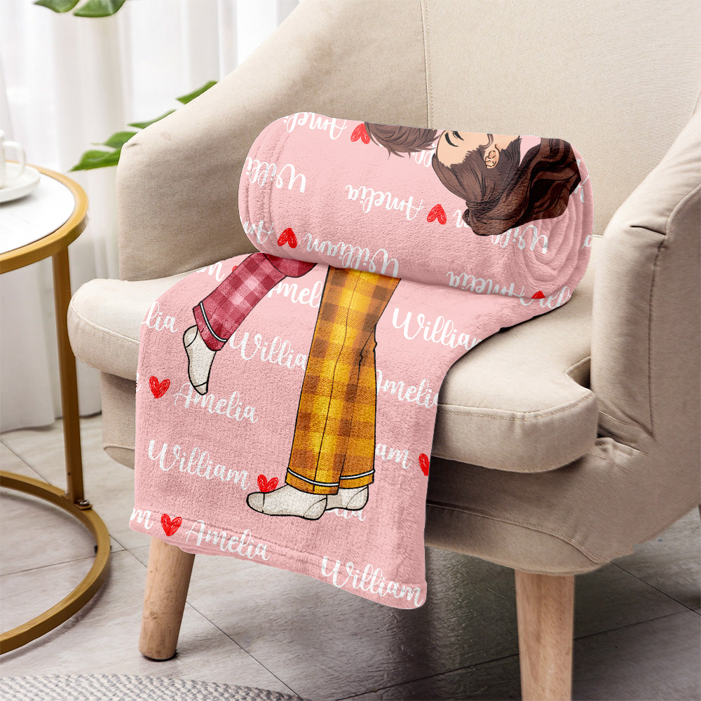 Ich liebe dich für immer – Geschenk für Ehemann, Ehefrau, Freundin, Freund – Personalisierte Decke