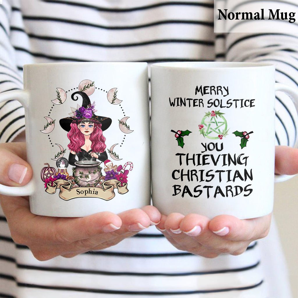Fröhliche Wintersonnenwende – personalisierte Hexentasse