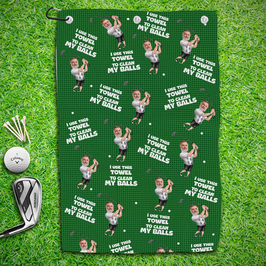 I Use This Towel To Clean My Balls - Golf gift for dad, husband, boyfriend, him - Personalized Golf Towel