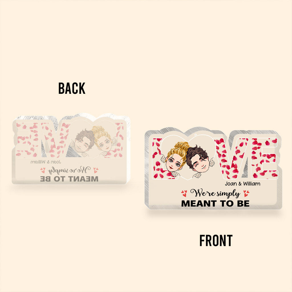 This Is Us – Geschenkidee für Paare (Ehemann, Ehefrau, Freund, Freundin, Hundeliebhaber) – Personalisierte Acrylplakette in individueller Form