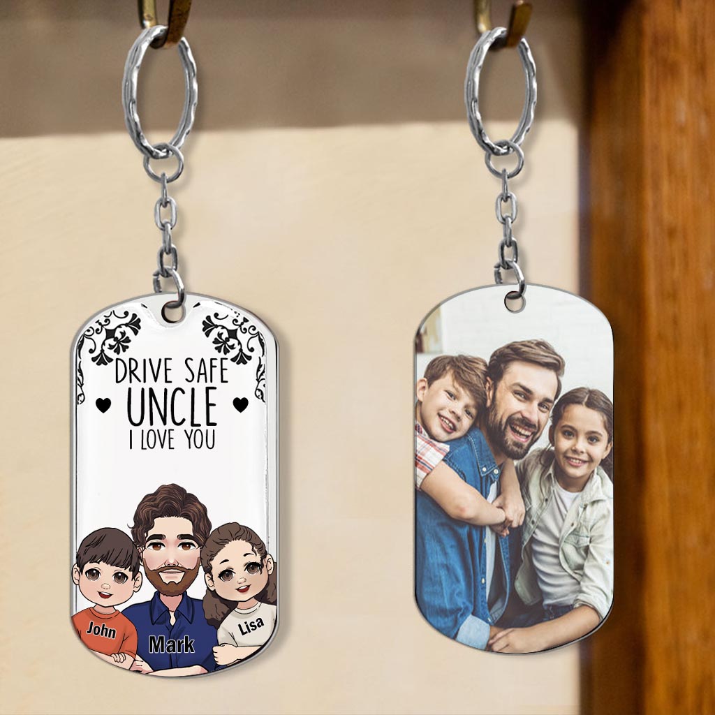 Gute Fahrt! – Geschenk für Opa, Papa, Onkel, Bruder – Personalisierter Schlüsselanhänger aus Edelstahl