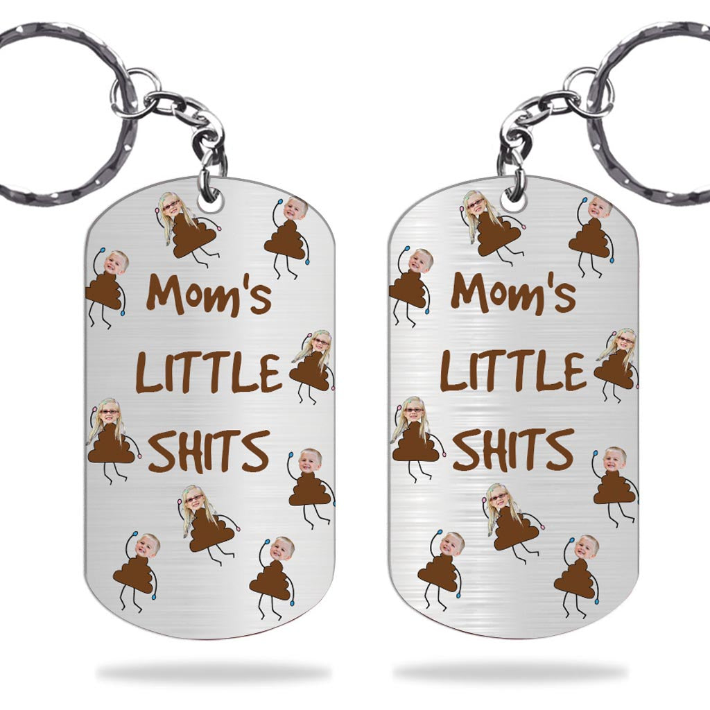 Papas kleine Lieblinge – Geschenk für Papa, Opa, Mama, Onkel, Tante, Oma – Personalisierter Edelstahl-Schlüsselanhänger
