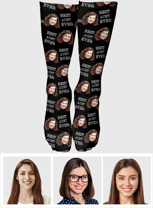 Custom Face - Personalized Aunt Socks