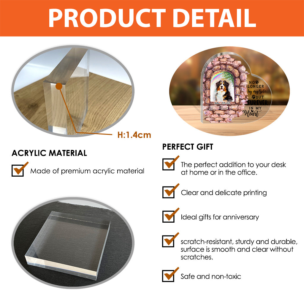 Nicht mehr an meiner Seite – Personalisierte Acrylplakette in Hundeform