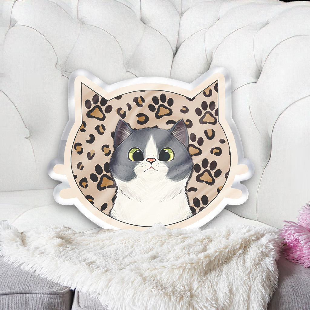 Für die Katze reserviert – personalisiertes Kissen in Katzenform