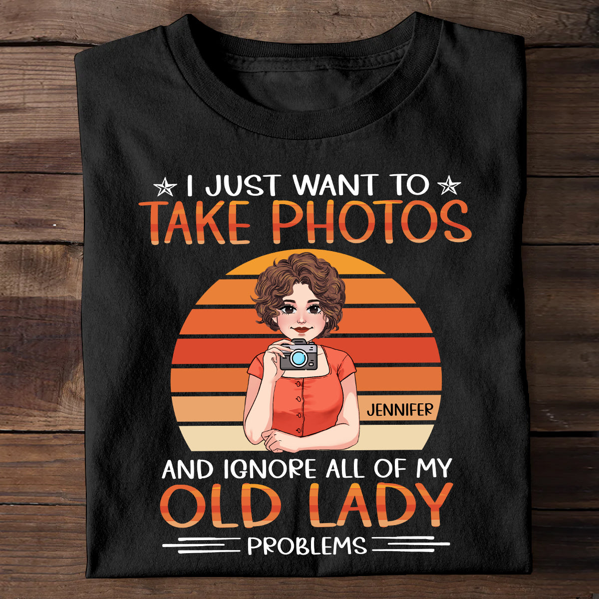Ich will einfach nur Fotos machen – personalisiertes Fotografie-T-Shirt und Hoodie
