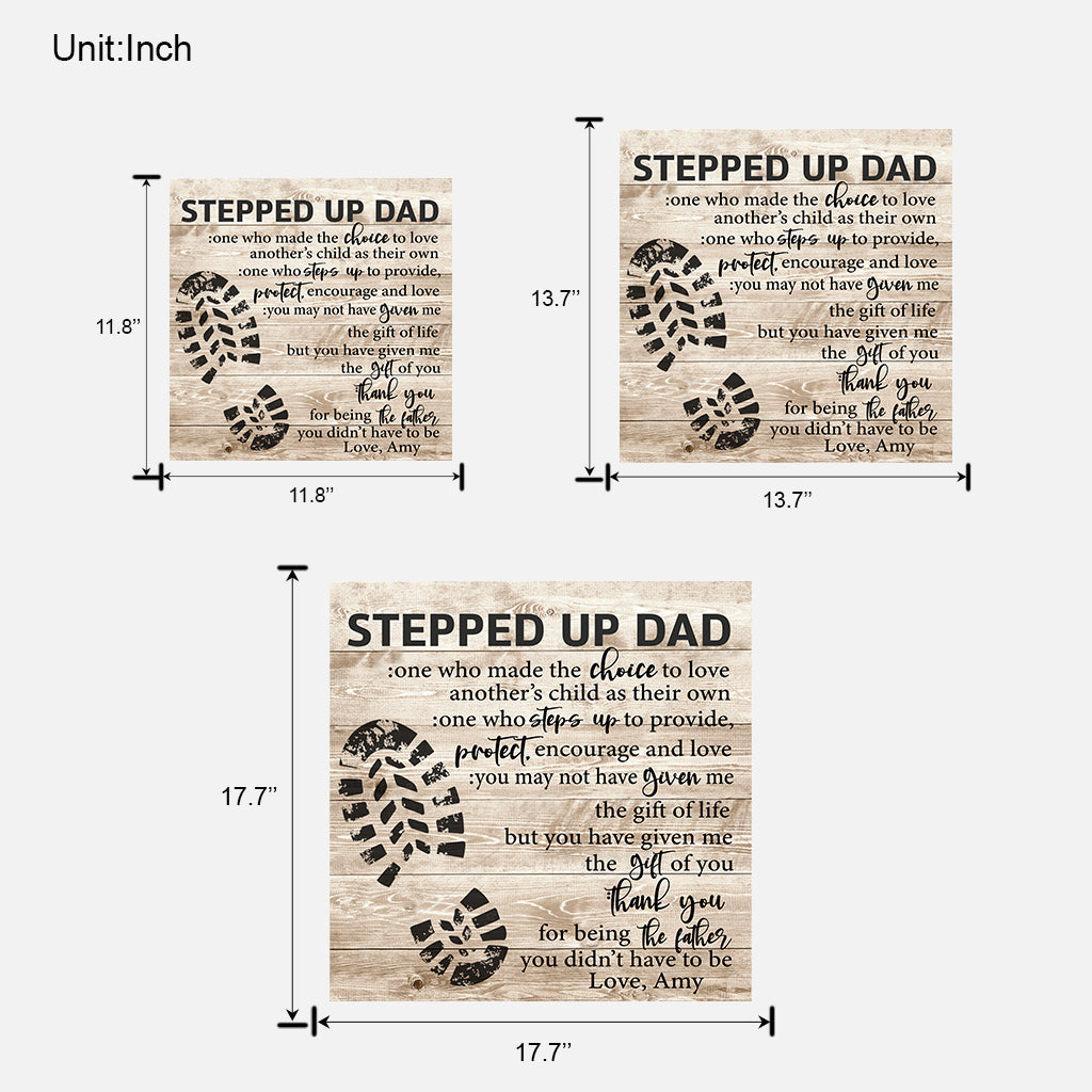 Geschenk für Stiefväter – Personalisiertes Holzschild