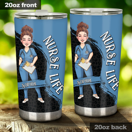 Das Leben als Krankenschwester – Geschenkidee für Krankenschwestern, Mütter, Ehefrauen, Freundinnen – Personalisierter Trinkbecher