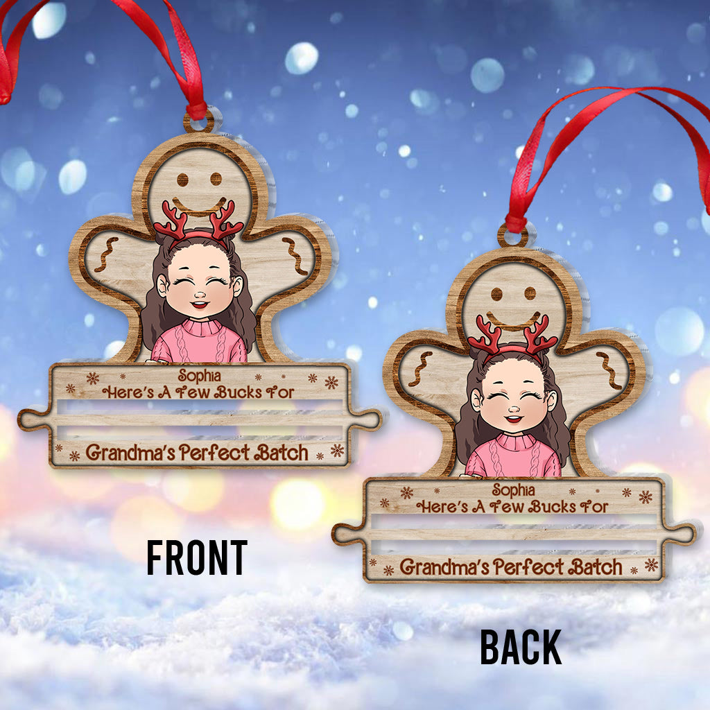 Hier sind ein paar Euro für Omas perfektes Geschenk – Geschenk für Oma, Enkelin, Enkel, Sohn, Tochter – personalisierter Weihnachtsschmuck