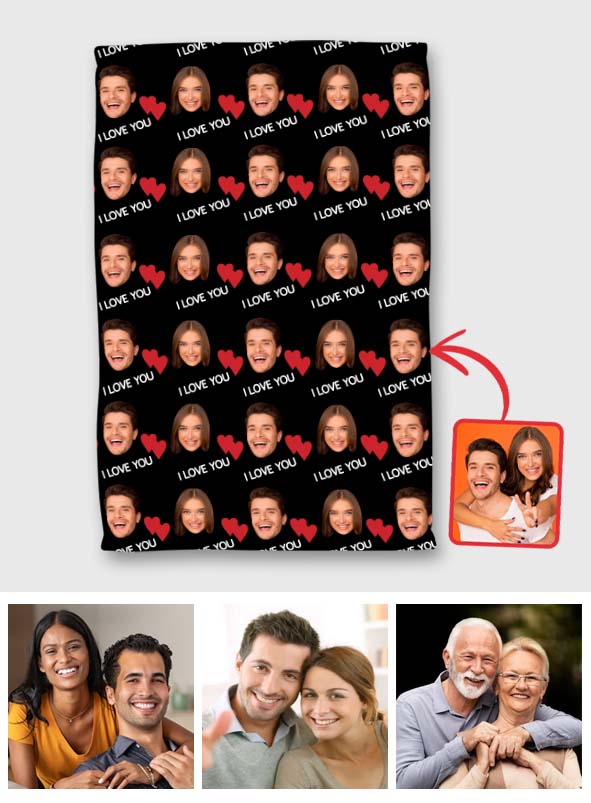 Ich liebe dich – Personalisiertes Handtuch für Paare