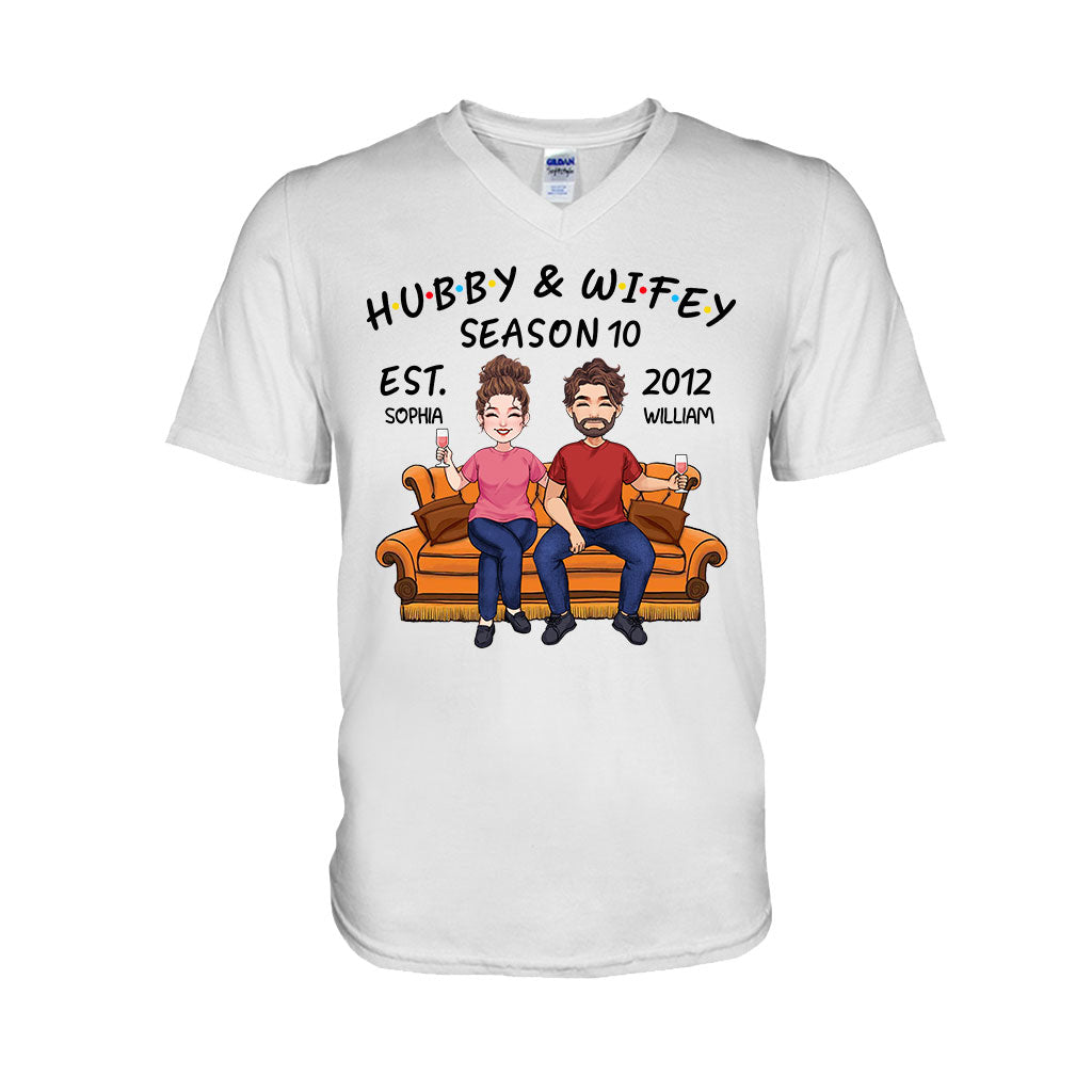 Ehemann und Ehefrau – Personalisiertes Partner-T-Shirt und Hoodie