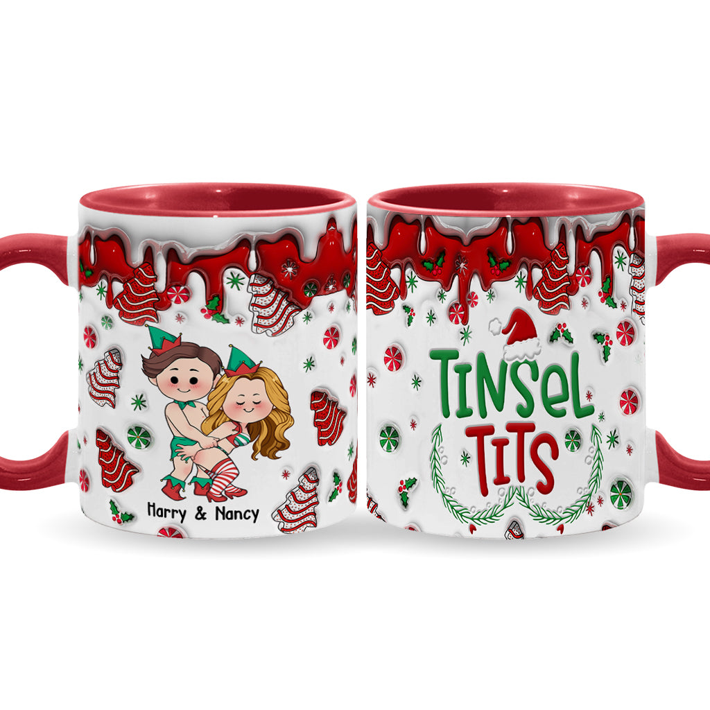 Jingle Balls & Tinsel Tits - Personalisierte Tasse für Paare