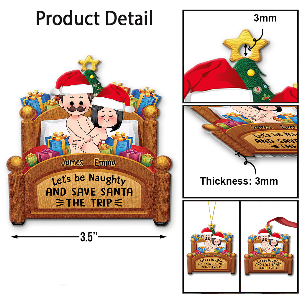 Lasst uns frech sein – personalisierter Pärchen-Weihnachtsbaumschmuck