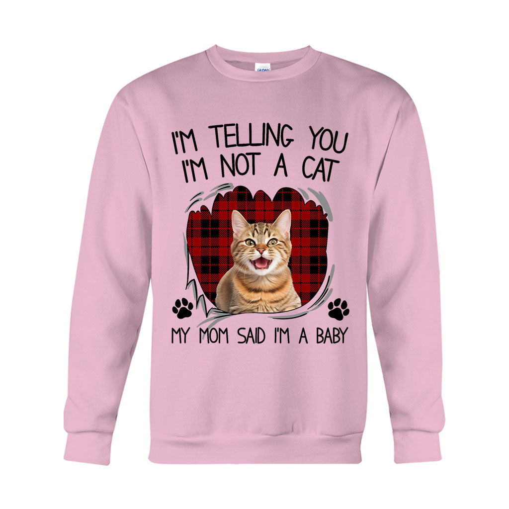 My Mom Said I'm A Baby - Personalized Cat T-shirt And Hoodie