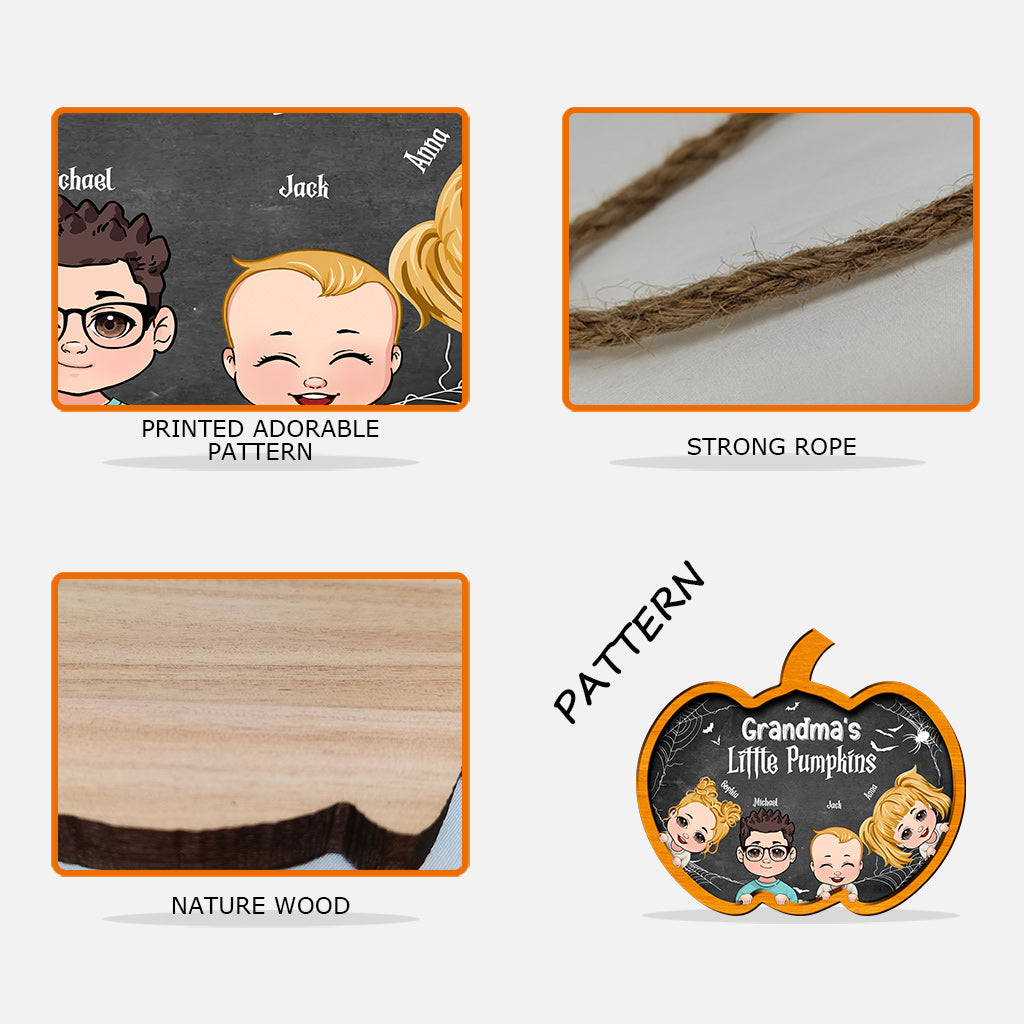 Omas kleine Kürbisse – Personalisiertes Oma-Holzschild