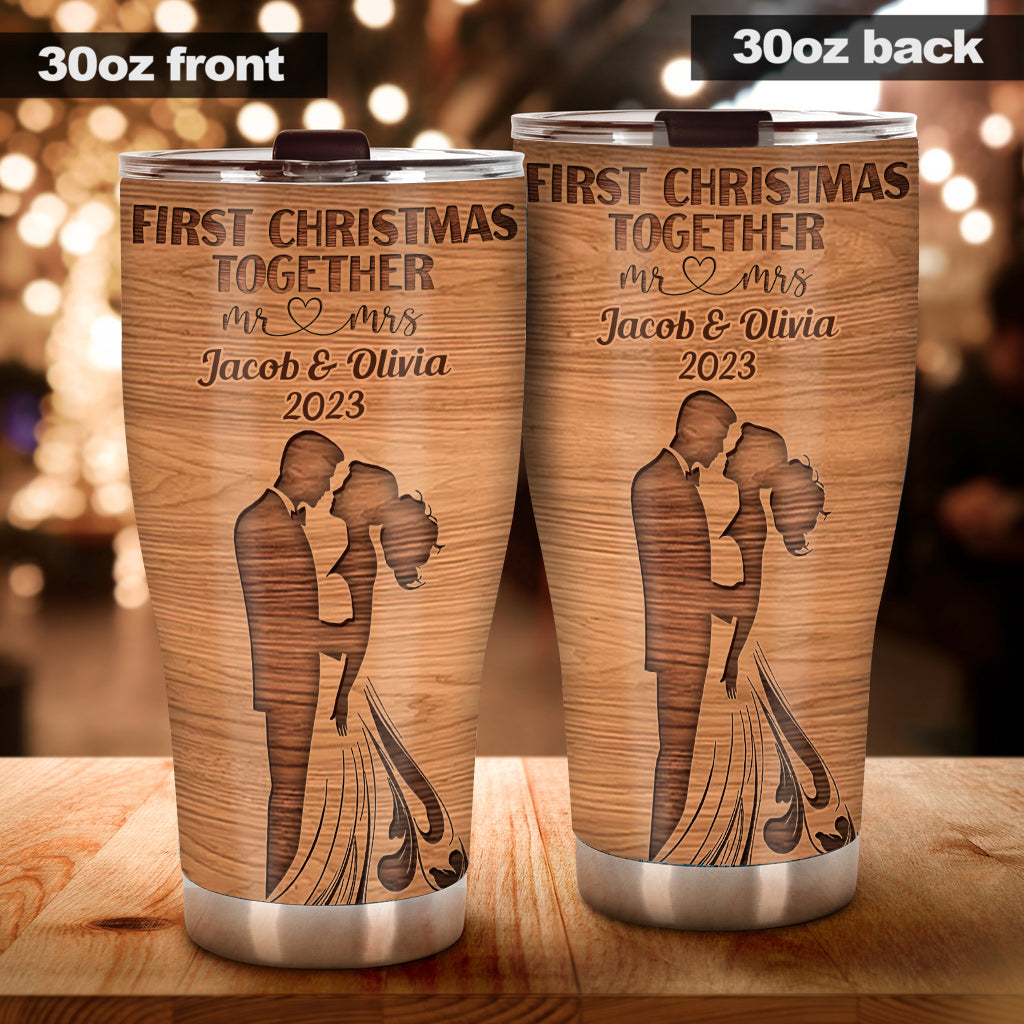 Erstes gemeinsames Weihnachtsfest als Ehepaar – personalisierter Becher für Ehepaare