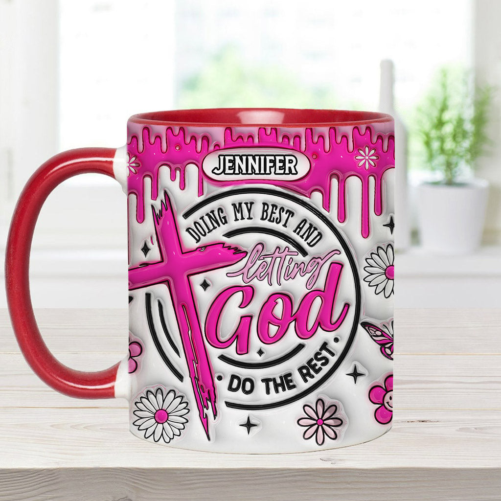 Ich gebe mein Bestes – Personalisierte Tasse mit christlichem Akzent
