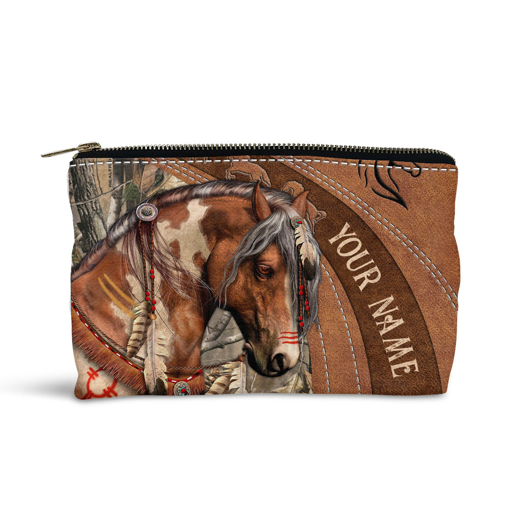 Pferdeliebhaber-Etui – Personalisierte Pferde-Tasche