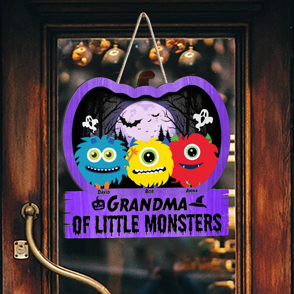 Oma der kleinen Monster - Personalisiertes Oma-Holzschild