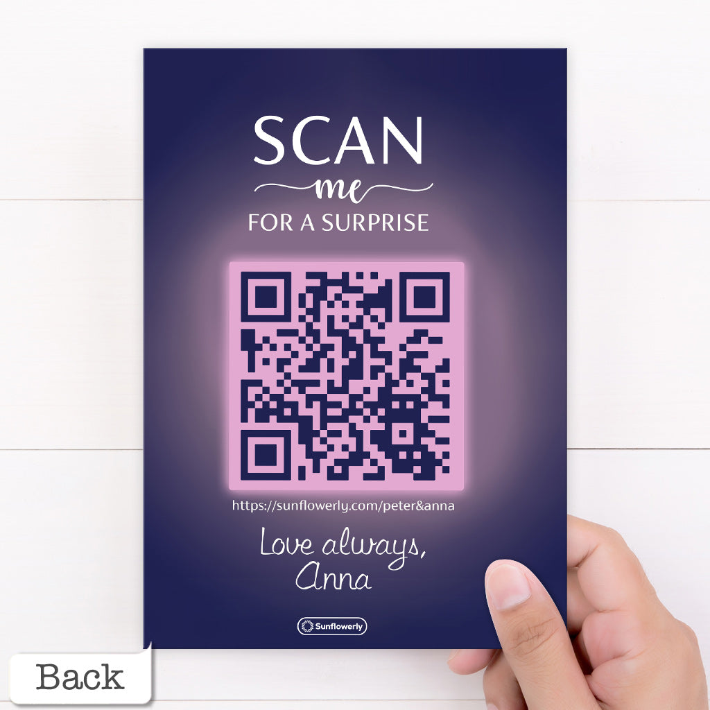 I Love You To The Moon & Back - Personalized QR Greeting Card