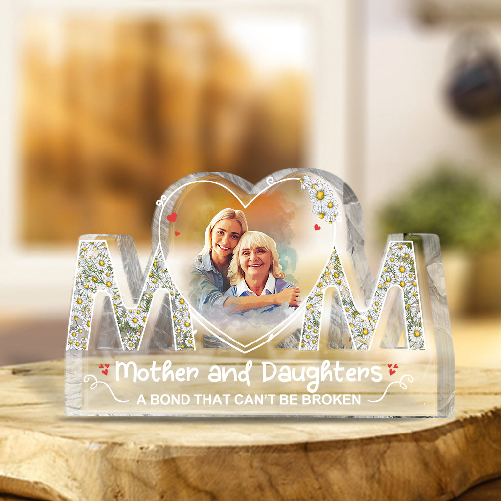 Mutter und Tochter – Personalisierte Acrylplakette in individueller Form für die Mutter