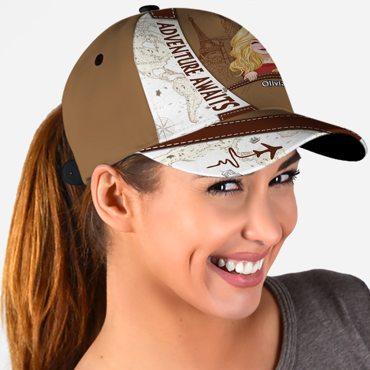 Adventure Awaits - Personalized Travelling Classic Cap