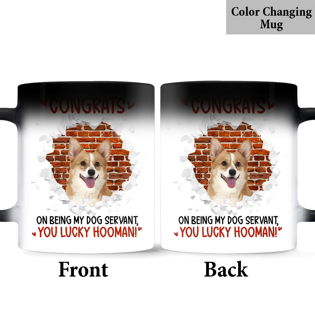 Lucky Hooman - Personalized Dog Mug