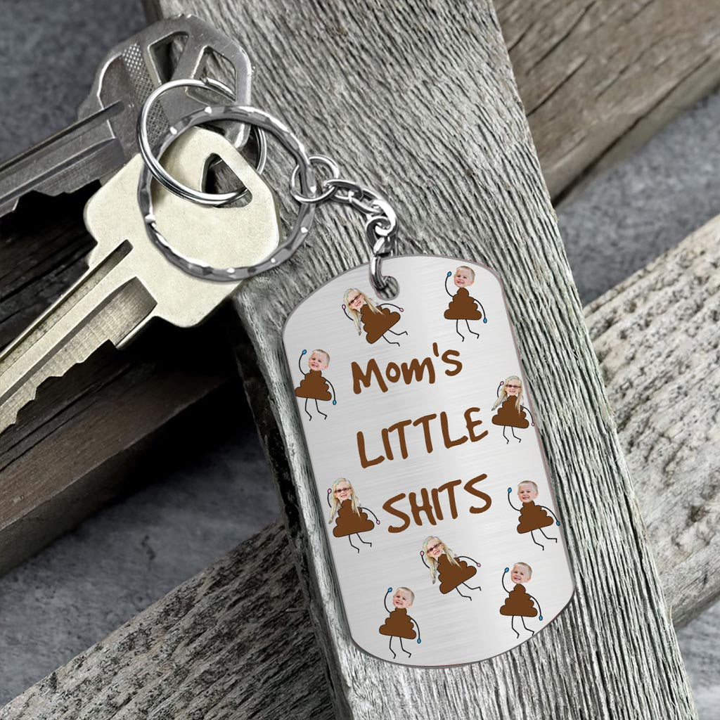 Papas kleine Lieblinge – Geschenk für Papa, Opa, Mama, Onkel, Tante, Oma – Personalisierter Edelstahl-Schlüsselanhänger