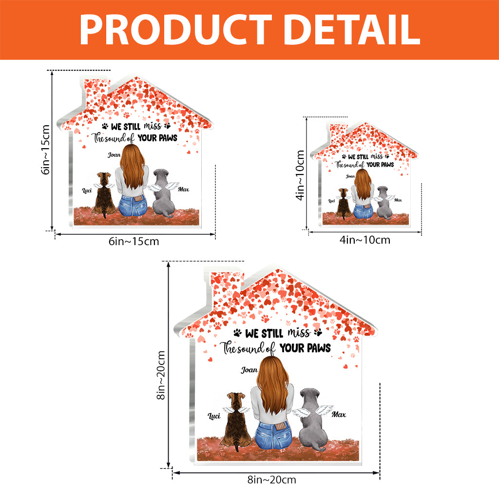 Für immer in meinem Herzen – Geschenk für Hundebesitzer – Personalisierte Acrylplakette in individueller Form