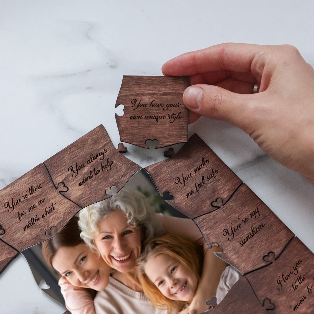 Reason Why I Love You Grandma - Gift for grandma - Personalized Picture Wooden Puzzle