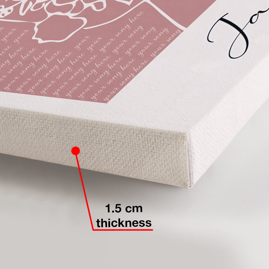 Hochzeitsliedtext-Druck – Personalisierte Leinwand und Poster für Ehepaare