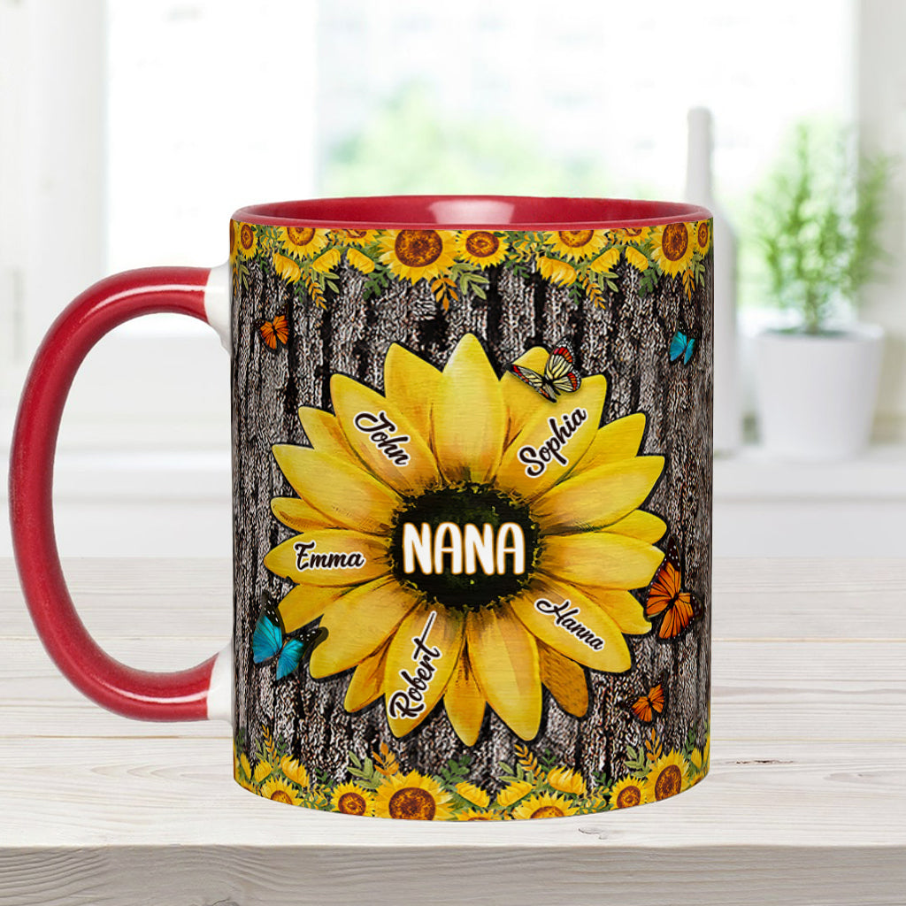 Nana's Garden - Personalized Grandma Accent Mug