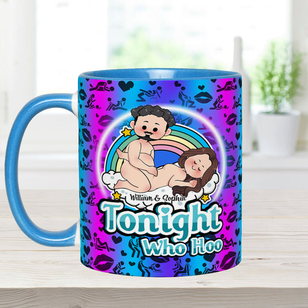 Tonight Who Hoo - Personalized Couple Accent Mug