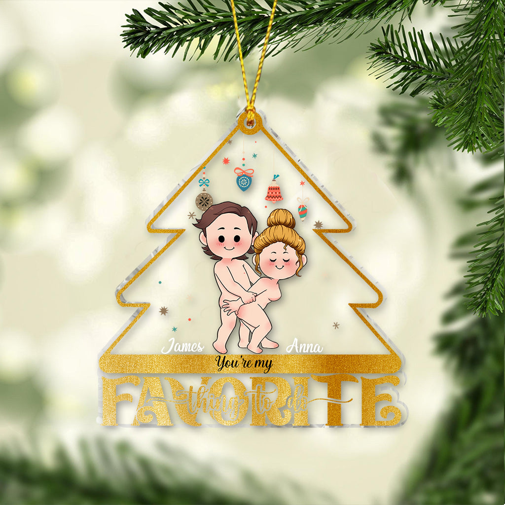 Du bist meine Lieblingsbeschäftigung – personalisierter Pärchen-Weihnachtsbaumschmuck